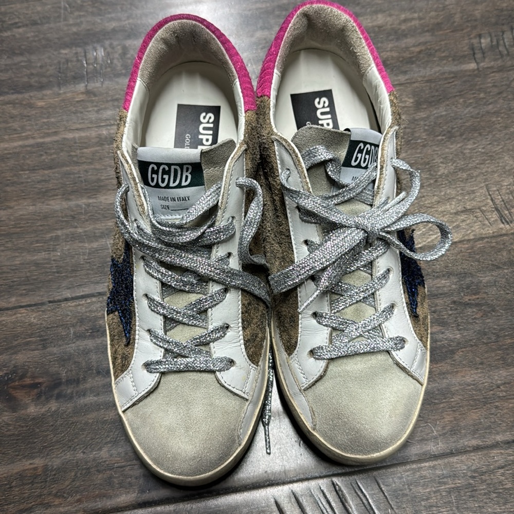 Golden goose leopard print with blue star super star - Picture 11 of 11